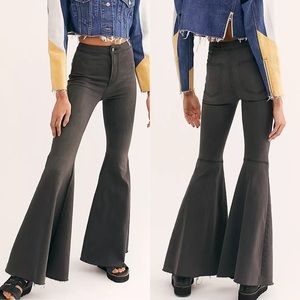 Free People Just Float On Flare Jeans Smoke 28